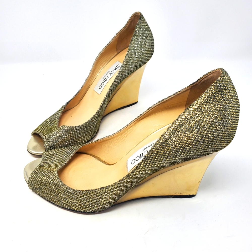 Jimmy Choo Champagne Wedges